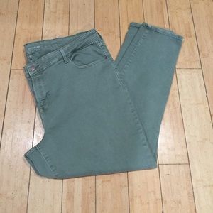 Olive colored old navy jeans
